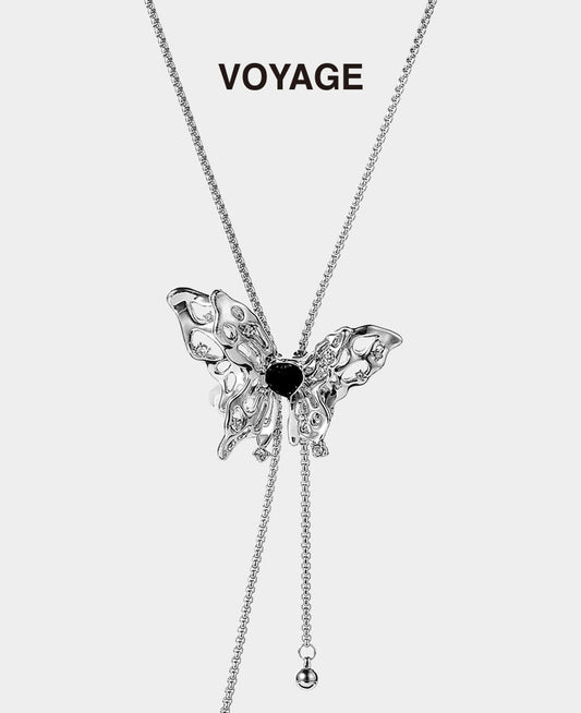 Adjustable Butterfly Long Necklace