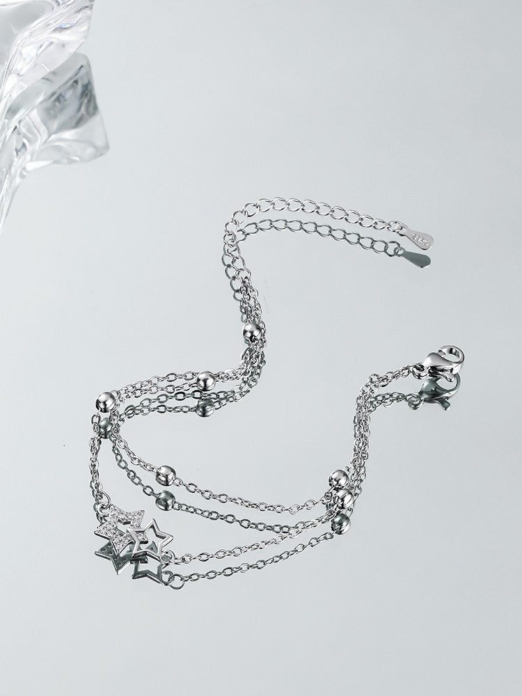 Layered Star Titanium Bracelet