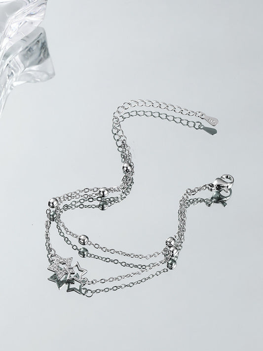Layered Star Titanium Bracelet