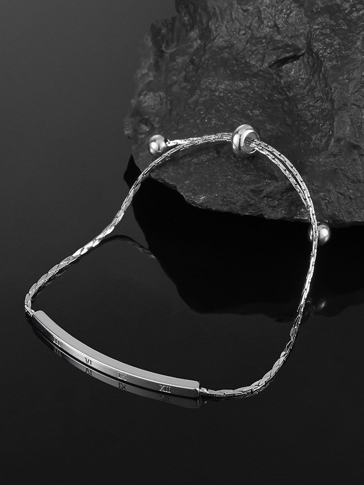 Roman Numeral Adjustable Bracelet