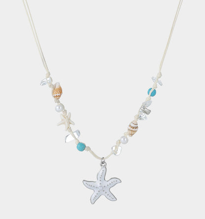 Starfish Shell Pendant Necklace