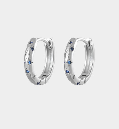 Blue Star Titanium Hoops