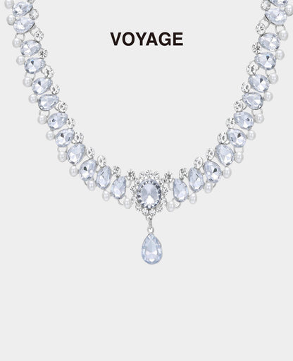 Pearl Zircon Dress Necklace