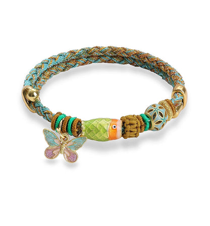 Green Butterfly Cord Bracelet