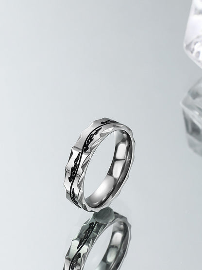 Dragon Pattern Titanium Ring