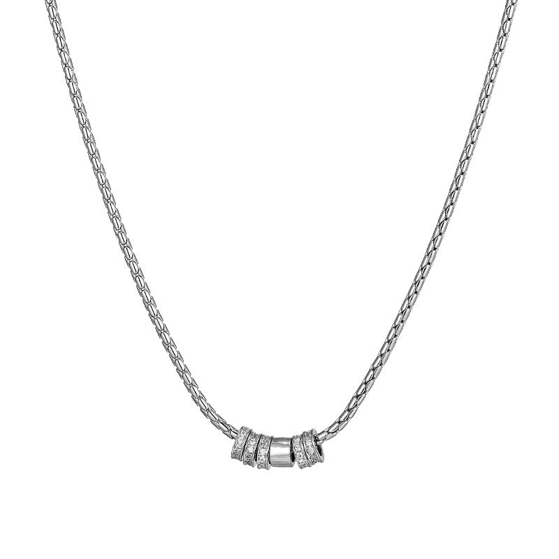 Circle Bead Pendant Necklace