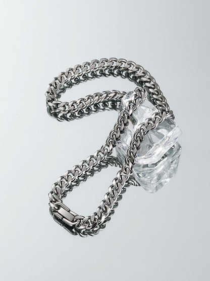 Titanium Cuban Collar Necklace