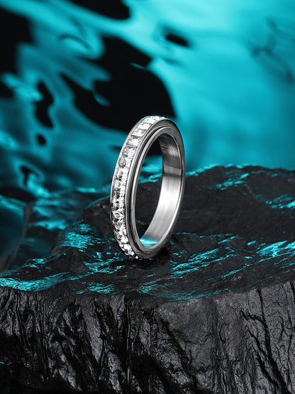 Rotating Titanium Gem Ring