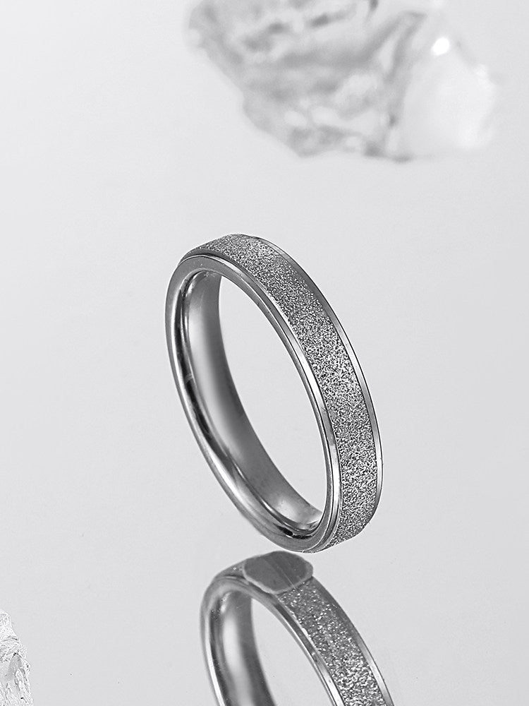 Silver Matte Titanium Ring