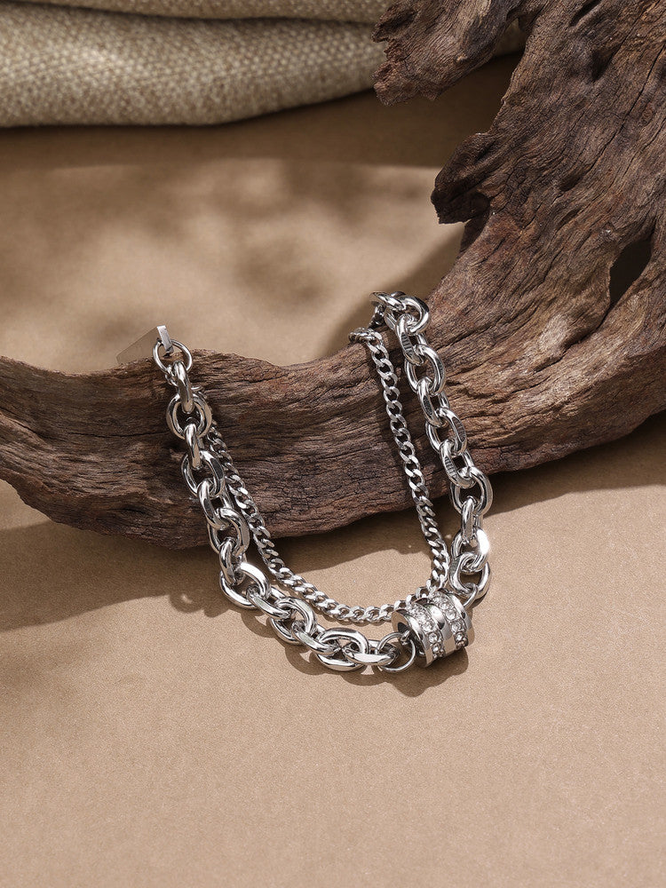 Double Layer Titanium Men Bracelet