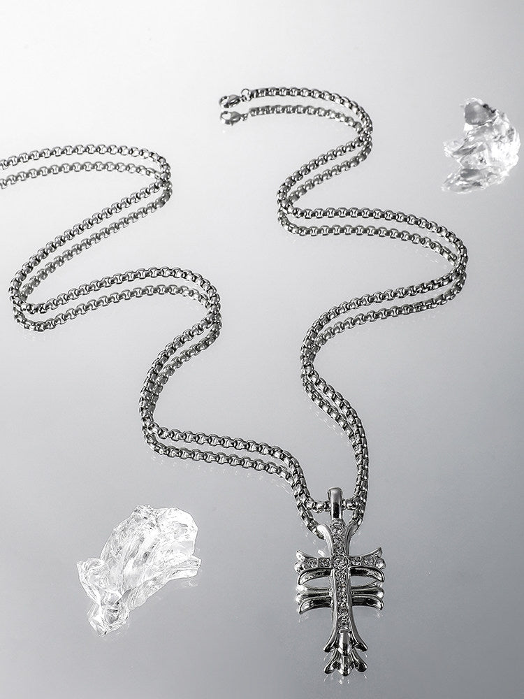 Long Cross Hip Hop Necklace