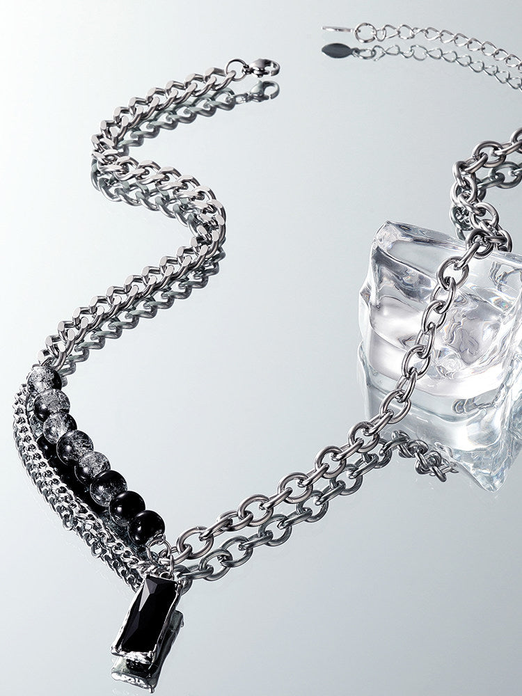 Zircon Pendant Unisex Necklace