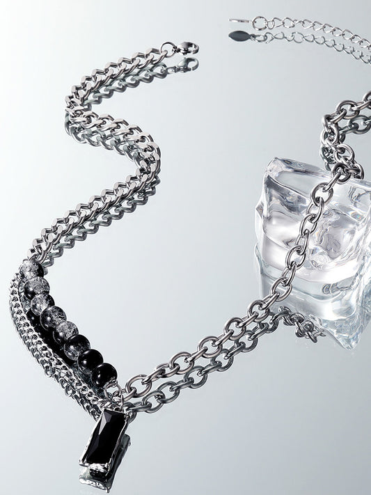 Zircon Pendant Unisex Necklace
