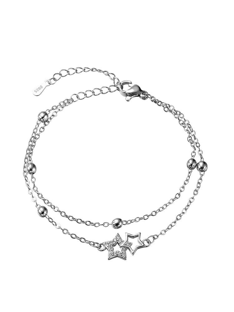 Layered Star Titanium Bracelet