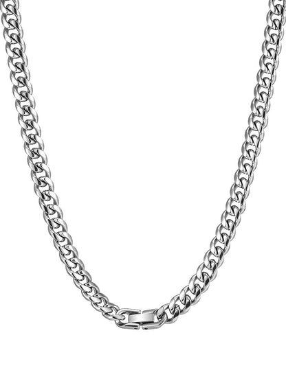 Titanium Cuban Collar Necklace