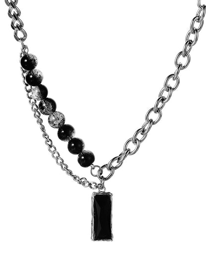 Zircon Pendant Unisex Necklace