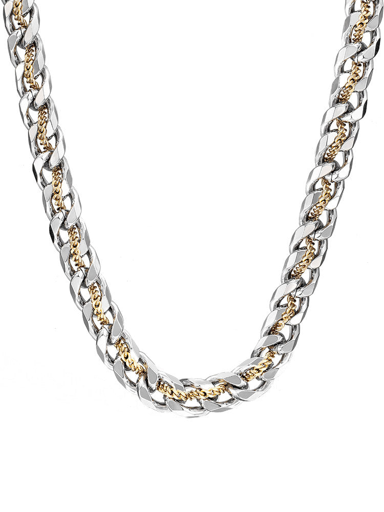 Gold Tone Cuban Chain Necklace
