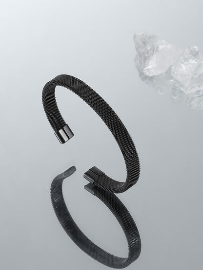 Black Grid Titanium Bracelet