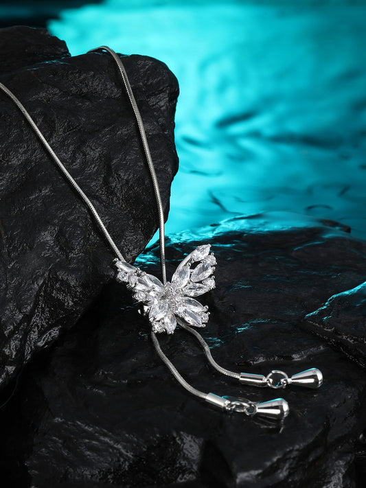 Butterfly Adjustable Tassel Necklace