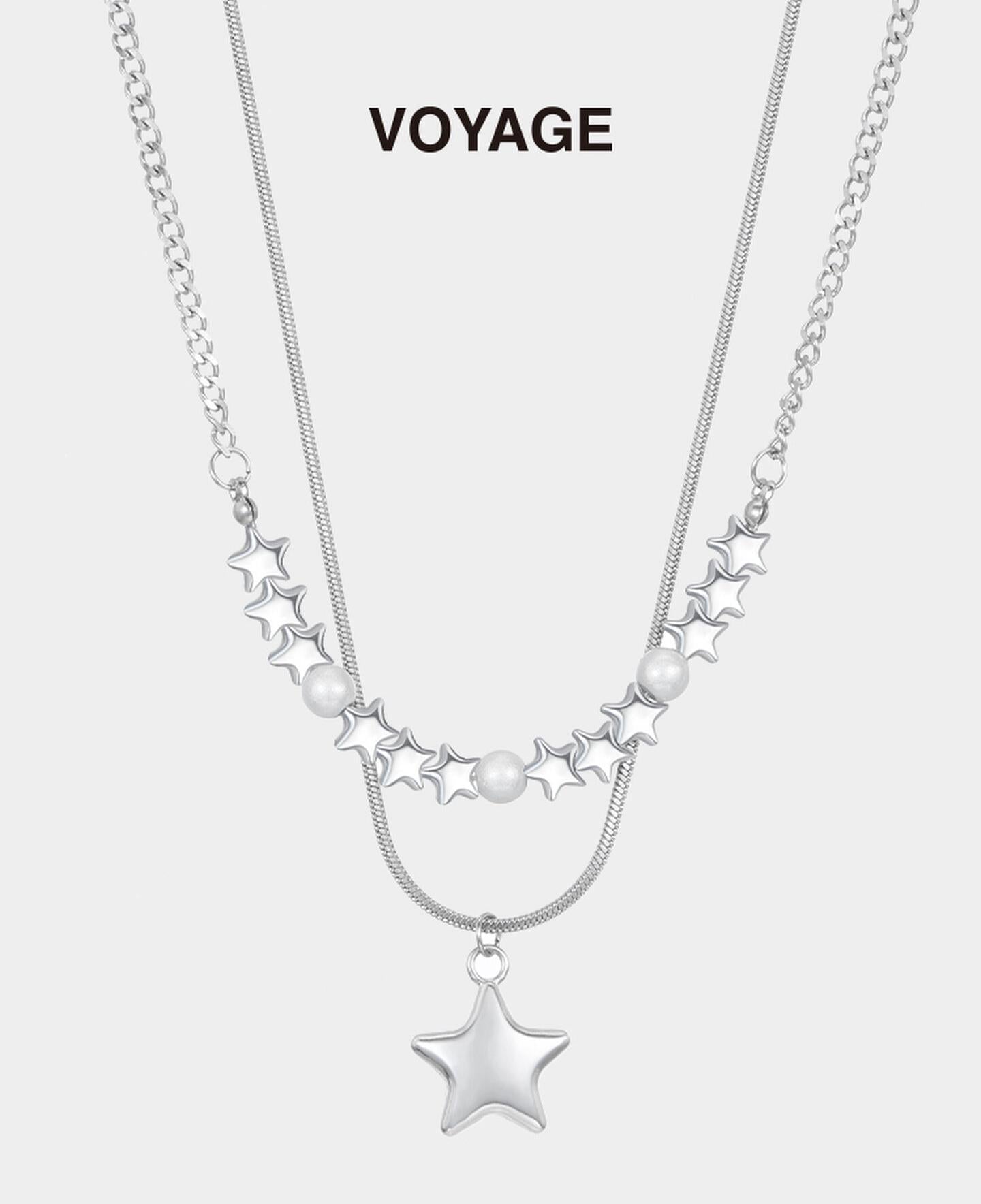 Layered Star Pendant Necklace