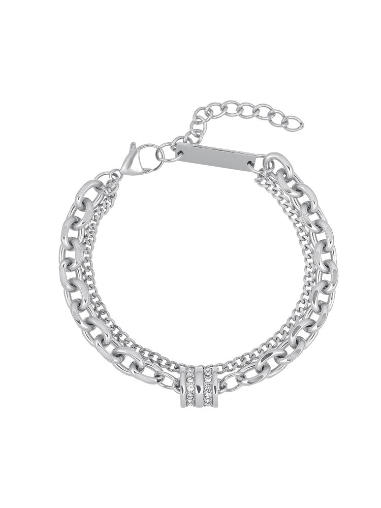Double Layer Titanium Men Bracelet