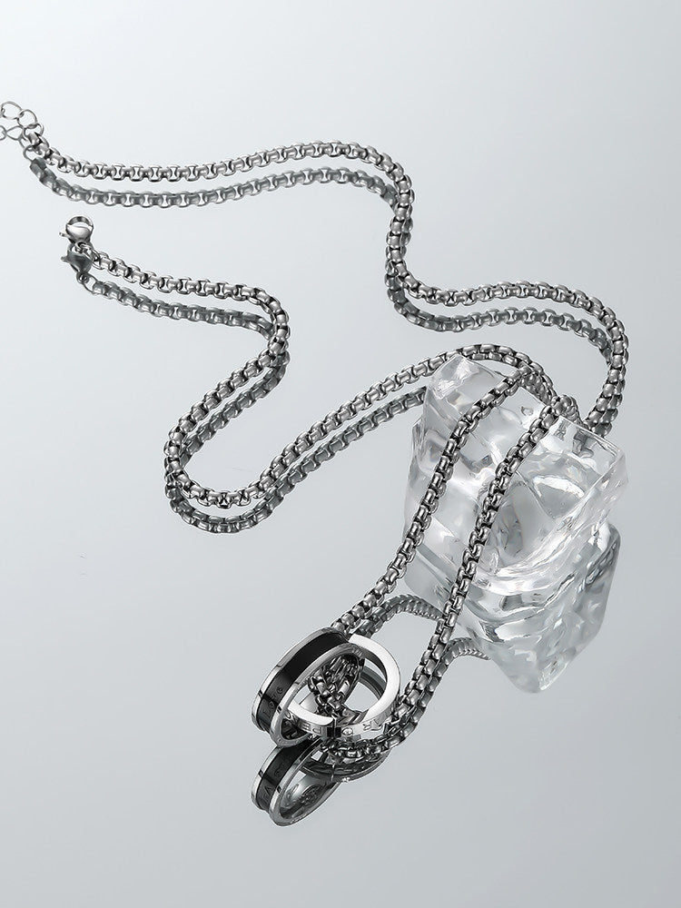 Titanium Hip Hop Pendant Necklace
