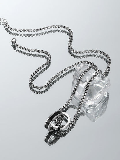 Titanium Hip Hop Pendant Necklace