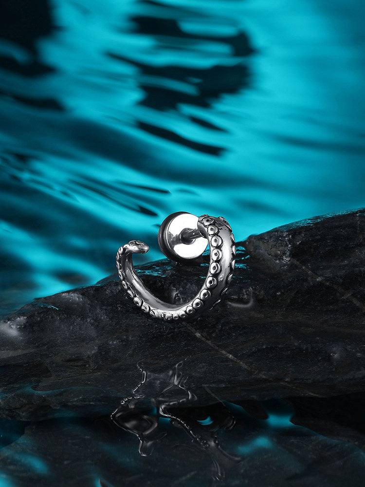Octopus Tentacle Tongue Stud