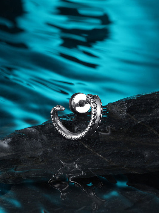 Octopus Tentacle Tongue Stud