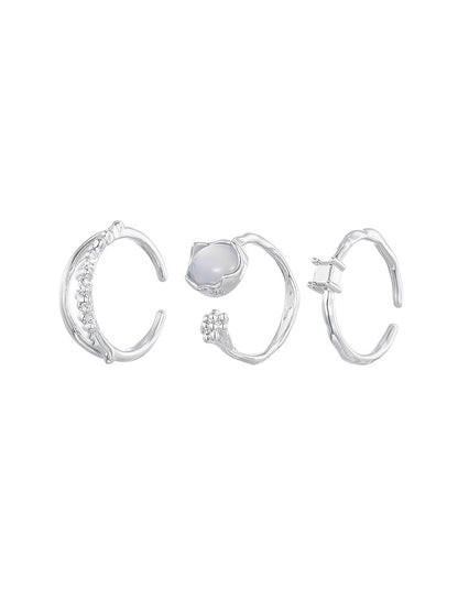 Moonstone Three Piece Rings