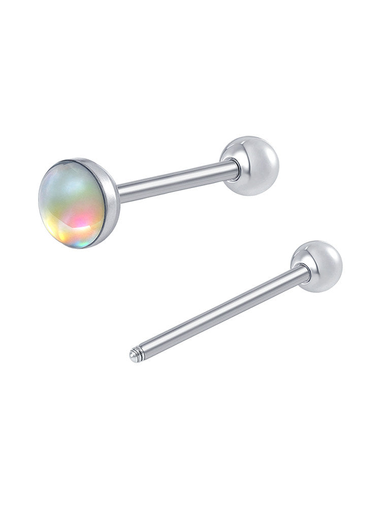 Sparkling Titanium Tongue Ring