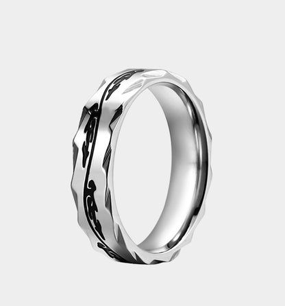 Dragon Pattern Titanium Ring