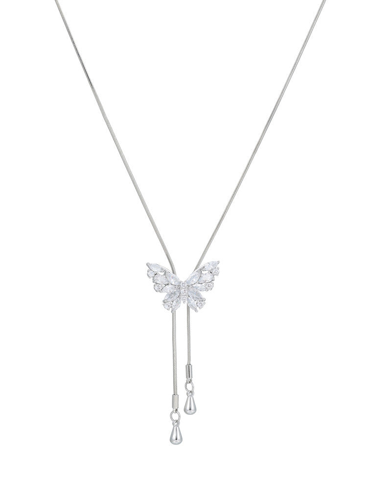 Butterfly Adjustable Tassel Necklace