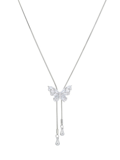 Butterfly Adjustable Tassel Necklace