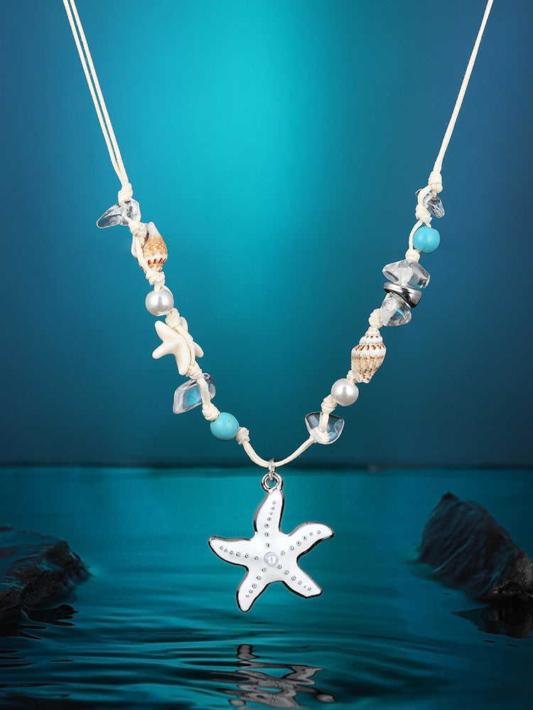 Starfish Shell Pendant Necklace