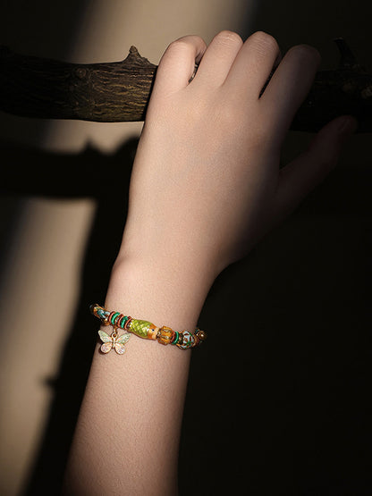 Green Butterfly Cord Bracelet