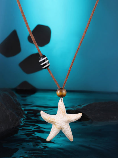 Starfish Pendant Long Necklace