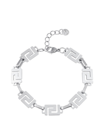 Geometric Titanium Men Bracelet