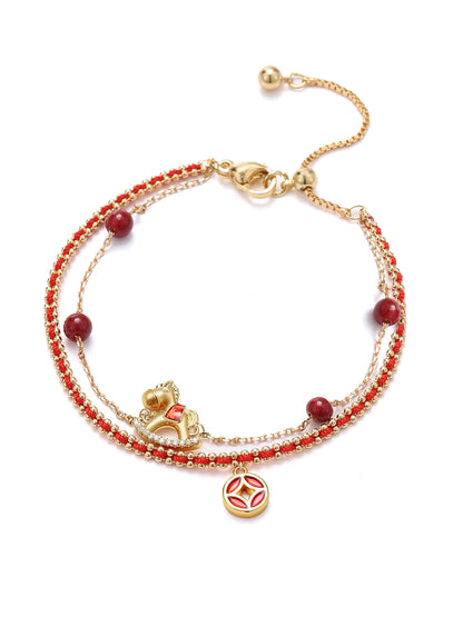 Lucky Horse Red String Bracelet