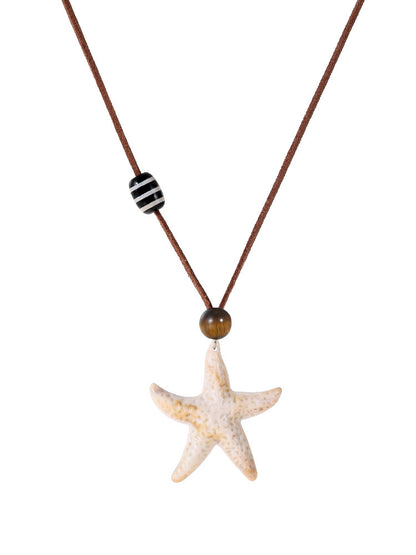 Starfish Pendant Long Necklace