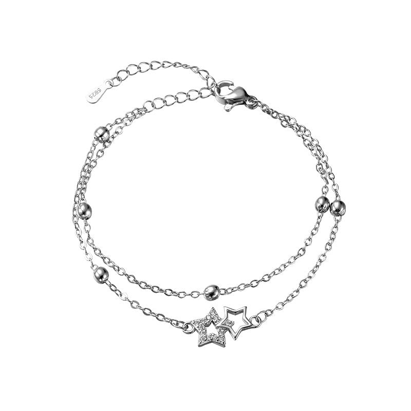 Layered Star Titanium Bracelet