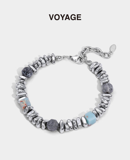 Black Onyx Beaded Men Bracelet
