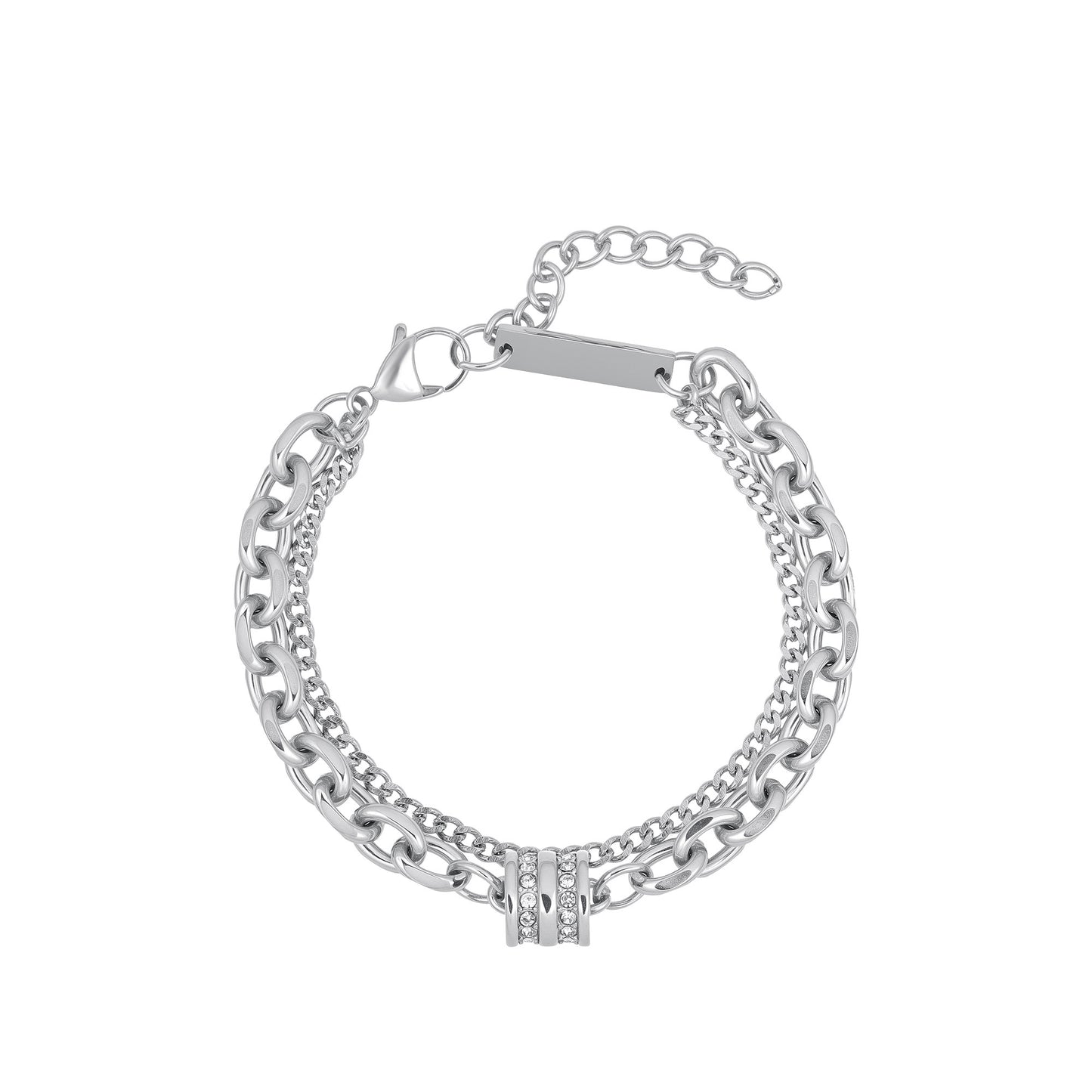 Double Layer Titanium Men Bracelet