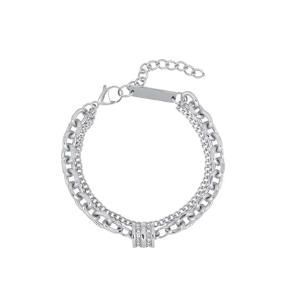 Double Layer Titanium Men Bracelet