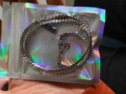 Black Zircon Snake Chain Necklace