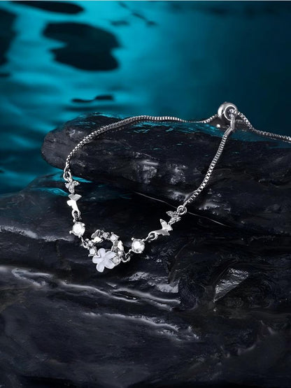 Adjustable Butterfly Flower Bracelet