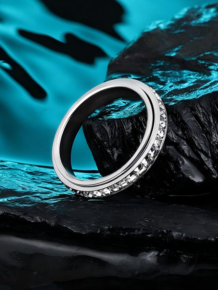 Rotating Titanium Gem Ring
