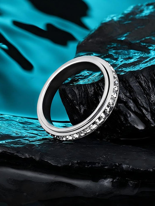 Rotating Titanium Gem Ring