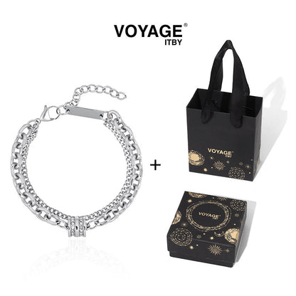 Double Layer Titanium Men Bracelet