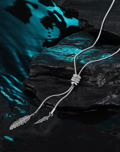 Leaf Tassel Long Pendant Necklace